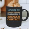 Running On Candle Making Social Introvert Humor Vintage Graphic Print Coffee Mug