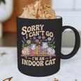 Sorry I Cant Go Im An Indoor Cat Cat Owners Introverts Graphic Print Coffee Mug