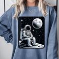 Aesthetic Spaceman Astronaut On The Moon Space Introvert Comfort Colors Sweatshirt Blue Jean Aesthetic Spaceman Astronaut On The Moon Space Introvert Comfort Colors Sweatshirt Blue Jean