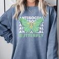Anti-Social Introvert Butterfly Comfort Colors Sweatshirt Blue Jean Anti-Social Introvert Butterfly Comfort Colors Sweatshirt Blue Jean