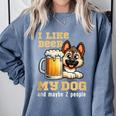 I Like Beer My Dog And Maybe 2 People Introvert Pun Comfort Colors Sweatshirt Blue Jean I Like Beer My Dog And Maybe 2 People Introvert Pun Comfort Colors Sweatshirt Blue Jean