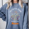 Camping Alone Meme Campfire Introvert Camper Comfort Colors Sweatshirt Blue Jean