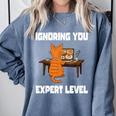 Cat Ignoring You Expert Level Orange Tabby Introvert Comfort Colors Sweatshirt Blue Jean Cat Ignoring You Expert Level Orange Tabby Introvert Comfort Colors Sweatshirt Blue Jean