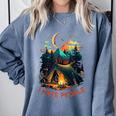 I Hate People Id Rather Be Camping Sarcastic Introvert Comfort Colors Sweatshirt Blue Jean