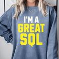 I'm A Great SQL Introvert Saying Inbound Marketing Premium Tri-Blend Comfort Colors Sweatshirt Blue Jean