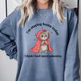 I’m Staying Home Today Cat Introvert Homebody Comfort Colors Sweatshirt Blue Jean I’m Staying Home Today Cat Introvert Homebody Comfort Colors Sweatshirt Blue Jean