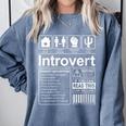 Introvert Label Antisocial Loner Socially Awkward Comfort Colors Sweatshirt Blue Jean Introvert Label Antisocial Loner Socially Awkward Comfort Colors Sweatshirt Blue Jean