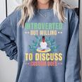 Introvert Saying Antisocial Sarcasm Introverts Comfort Colors Sweatshirt Blue Jean
