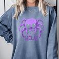 Recluse Pastel Goth Spider Shy Introvert Creepy Cute Kawaii Comfort Colors Sweatshirt Blue Jean