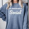 Socially Awkward I'm Awkwardly Social Introvert Premium Tri-Blend Comfort Colors Sweatshirt Blue Jean Socially Awkward I'm Awkwardly Social Introvert Premium Tri-Blend Comfort Colors Sweatshirt Blue Jean
