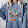 100 Days In The Books Celebration Retro School Comfort Colors Sweatshirt Denim