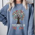 100 Days In The Books Tree Reading Teacher Student 100th Day Comfort Colors Sweatshirt Denim