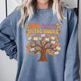 100 Days Of School 100 Days In The Books Librarian Read Comfort Colors Sweatshirt Denim
