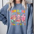 100th Day Of School Teacher 100 Days Coffee Books Comfort Colors Sweatshirt Denim