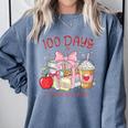 100th Day Of School Teachers 100 Days Of Coffee Chaos Books Comfort Colors Sweatshirt Denim 100th Day Of School Teachers 100 Days Of Coffee Chaos Books Comfort Colors Sweatshirt Denim