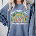 100th Day Of School Teachers Students Women Floral Books Comfort Colors Sweatshirt Denim 100th Day Of School Teachers Students Women Floral Books Comfort Colors Sweatshirt Denim