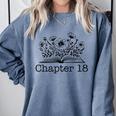 18th Birthday Chapter 18 Reading Book Lover 18 Year Old Comfort Colors Sweatshirt Denim