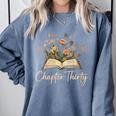 1995 Chapter Thirty 30th Birthday Wildflower Book 30 Yrs Old Comfort Colors Sweatshirt Denim 1995 Chapter Thirty 30th Birthday Wildflower Book 30 Yrs Old Comfort Colors Sweatshirt Denim