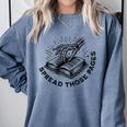 2 SIDES I Look Better Bent Over A Book Saying Quote Comfort Colors Sweatshirt Denim
