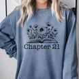 21th Birthday Chapter 21 Reading Book Lover 21 Year Old Comfort Colors Sweatshirt Denim