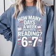67 For Reading With Books Comfort Colors Sweatshirt Denim