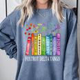 8647 Foxtrots Tangos Deltas Book Flower Resist Book Lovers Comfort Colors Sweatshirt Denim