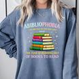 Abibliophobia Bibliophilia Abibliophobia Book Lovers Comfort Colors Sweatshirt Denim