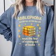 Abibliophobia Book Lover Reading Humor Graphic Comfort Colors Sweatshirt Denim Abibliophobia Book Lover Reading Humor Graphic Comfort Colors Sweatshirt Denim