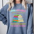 Abibliophobia Book Lovers Graphic Comfort Colors Sweatshirt Denim