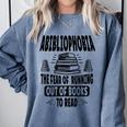 Abibliophobia Definition Book Reading Lover Fans Text Comfort Colors Sweatshirt Denim