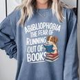 Abibliophobia Dog Book Lover Library Comfort Colors Sweatshirt Denim Abibliophobia Dog Book Lover Library Comfort Colors Sweatshirt Denim