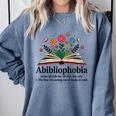 Abibliophobia Noun The Fear Of Running Out Of Books To Read Comfort Colors Sweatshirt Denim Abibliophobia Noun The Fear Of Running Out Of Books To Read Comfort Colors Sweatshirt Denim