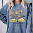 Abibliophobia Wildflower Reading Bookworm Book Reader Comfort Colors Sweatshirt Denim Abibliophobia Wildflower Reading Bookworm Book Reader Comfort Colors Sweatshirt Denim