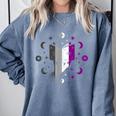 Ace Pride Book With Stars Moons And Magic Hand Comfort Colors Sweatshirt Denim