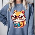 Adorable Book Lover Chipmunk With Reading Glasses Cute Premium Comfort Colors Sweatshirt Denim Adorable Book Lover Chipmunk With Reading Glasses Cute Premium Comfort Colors Sweatshirt Denim