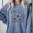 Adult Coloring Book Style Flowers And Ladybug Self Coloring Comfort Colors Sweatshirt Denim Adult Coloring Book Style Flowers And Ladybug Self Coloring Comfort Colors Sweatshirt Denim