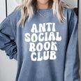 Anti-Social Book Club Comfort Colors Sweatshirt Denim