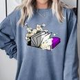 Asexual Book Lover LGBT Reading Pride Ace Flag Daisy Comfort Colors Sweatshirt Denim Asexual Book Lover LGBT Reading Pride Ace Flag Daisy Comfort Colors Sweatshirt Denim