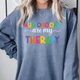 Audiobooks Are My Therapy Book Lover Audiobook Women Comfort Colors Sweatshirt Denim Audiobooks Are My Therapy Book Lover Audiobook Women Comfort Colors Sweatshirt Denim