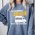 Awesome Bookmobile Driver What's Your Superpower Book Wagon Comfort Colors Sweatshirt Denim