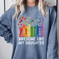 Awesome Like My Daughter Books Floral Proud Mom Women Comfort Colors Sweatshirt Denim Awesome Like My Daughter Books Floral Proud Mom Women Comfort Colors Sweatshirt Denim