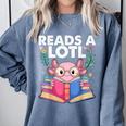 Axolotl Books Readsalotl Reading Bookworm Boys Girls Comfort Colors Sweatshirt Denim Axolotl Books Readsalotl Reading Bookworm Boys Girls Comfort Colors Sweatshirt Denim