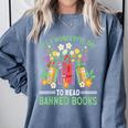 Banned Books Week Librarian Reading Comfort Colors Sweatshirt Denim