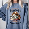 Basset Hound Dog Breed I Just Want To Read Books And Pet My Comfort Colors Sweatshirt Denim Basset Hound Dog Breed I Just Want To Read Books And Pet My Comfort Colors Sweatshirt Denim
