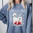 Bella Ciao Goodbye Beautiful Skull Book Of Dark Magic Occult Comfort Colors Sweatshirt Denim Bella Ciao Goodbye Beautiful Skull Book Of Dark Magic Occult Comfort Colors Sweatshirt Denim