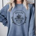 Belle's Book Club Est 1991 Belle's Book Shop Comfort Colors Sweatshirt Denim Belle's Book Club Est 1991 Belle's Book Shop Comfort Colors Sweatshirt Denim