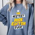 Best Book Editor Job Occupation Premium Tri-Blend Comfort Colors Sweatshirt Denim