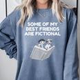 Some Of My Best Friends Are Fictional Book Lover Nerd Comfort Colors Sweatshirt Denim