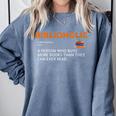 Biblioholic Definition Reading Nerd Book Lovers Geek Comfort Colors Sweatshirt Denim