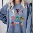 BLM Human Rights Feminism Trans Science Books LGBTQ Kindness Comfort Colors Sweatshirt Denim BLM Human Rights Feminism Trans Science Books LGBTQ Kindness Comfort Colors Sweatshirt Denim